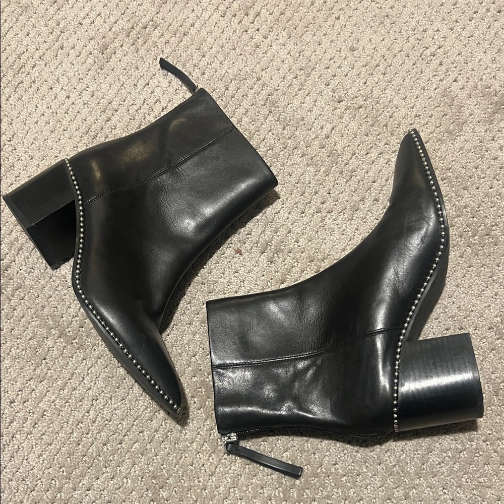 Steve Madden Aquarius Black Studded Ankle Booties